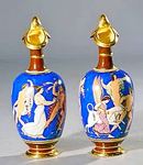 Pair of Alcock Ewers with Classical decoration, ca 1830-1850